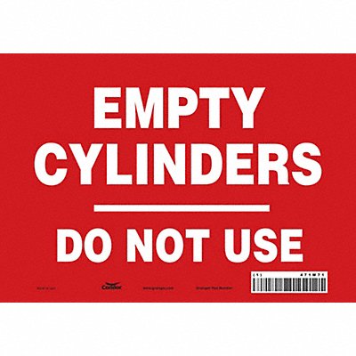 CONDOR 471M71 Safety Sign 7 in x 10 in Vinyl