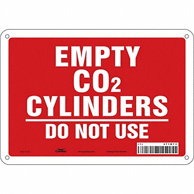 CONDOR 471M73 Safety Sign 7 in x 10 in Aluminum