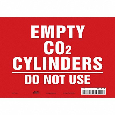 CONDOR 471M77 Safety Sign 7 inx10 in Vinyl