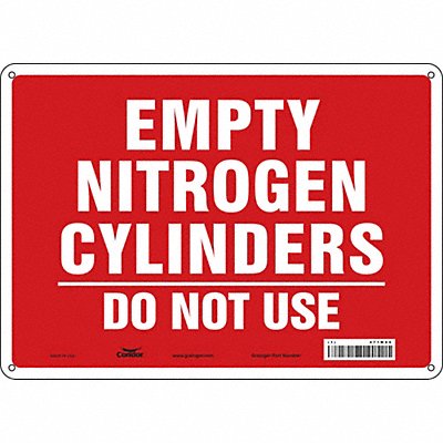 CONDOR 471M80 Safety Sign 10 inx14 in Aluminum