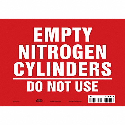 CONDOR 471M83 Safety Sign 7 inx10 in Vinyl