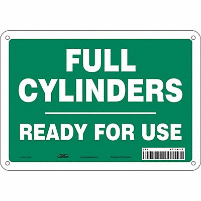 CONDOR 471N12 Safety Sign 7 inx10 in Polyethylene