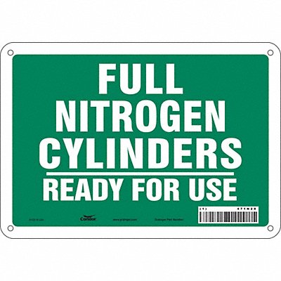 CONDOR 471N28 Safety Sign 7 in x 10 in Aluminum