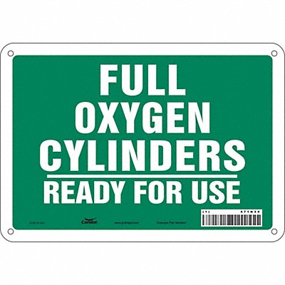 CONDOR 471N34 J8597 Safety Sign 7 in x 10 in Aluminum
