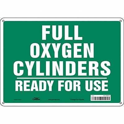 CONDOR 471N35 J8597 Safety Sign 10 inx14 in Aluminum