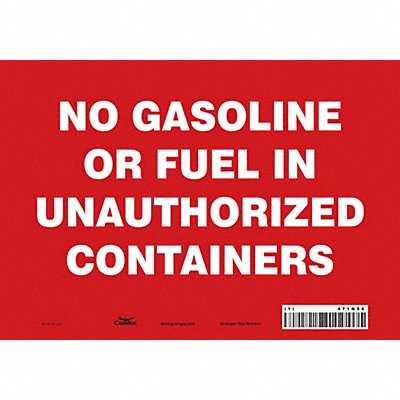 CONDOR 471N56 Safety Sign 7 inx10 in Vinyl