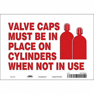 CONDOR 471N68 Safety Sign 7 inx10 in Vinyl