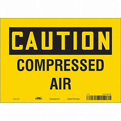 CONDOR 471N74 Safety Sign 7 inx10 in Vinyl