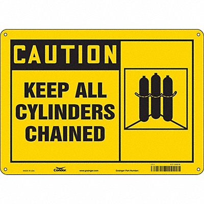 CONDOR 471N85 Safety Sign 10 inx14 in Polyethylene