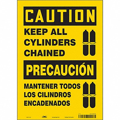 CONDOR 471N99 Safety Sign 14 inx10 in Vinyl