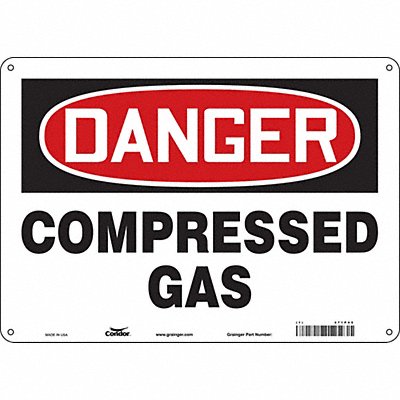 CONDOR 471P45 Safety Sign 10 inx14 in Aluminum