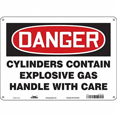 CONDOR 471P53 Safety Sign 10 inx14 in Aluminum