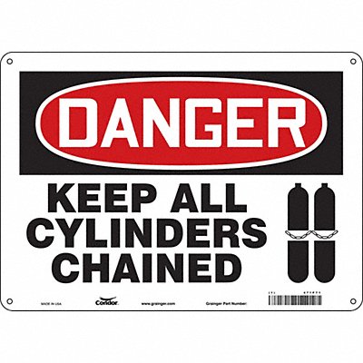 CONDOR 471P71 Safety Sign 10 inx14 in Aluminum