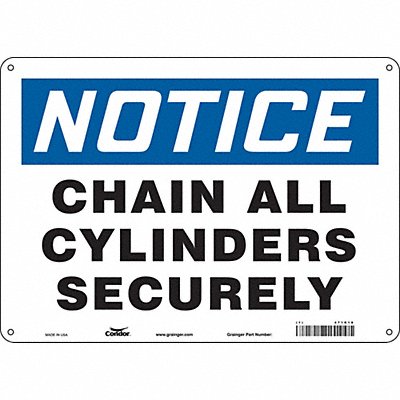 CONDOR 471R18 Safety Sign 10 in x 14 in Polyethylene