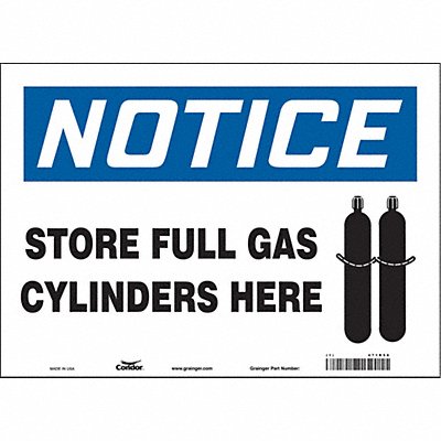 CONDOR 471R58 Safety Sign 10 in x 14 in Vinyl