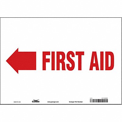 CONDOR 471R89 Safety Sign 10 in x 14 in Vinyl