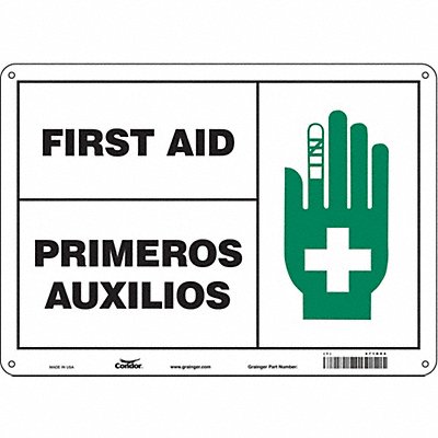 CONDOR 471R94 Safety Sign 10 in x 14 in Polyethylene