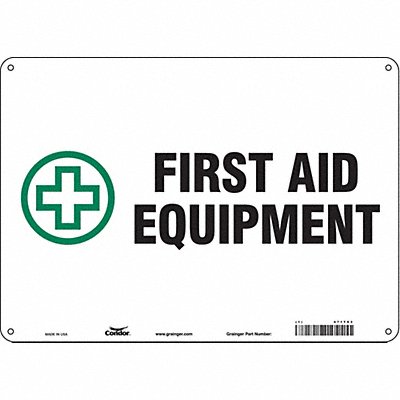 CONDOR 471T03 Safety Sign 10 in x 14 in Aluminum