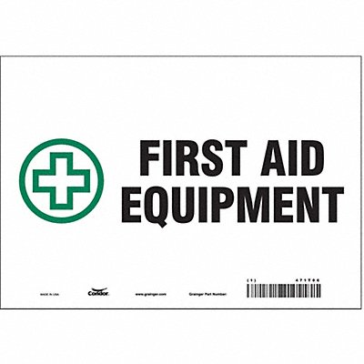 CONDOR 471T06 Safety Sign 7 in x 10 in Vinyl