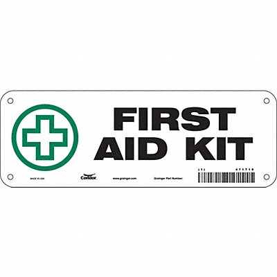 CONDOR 471T10 Safety Sign 3 1/2 in x 10 in Vinyl