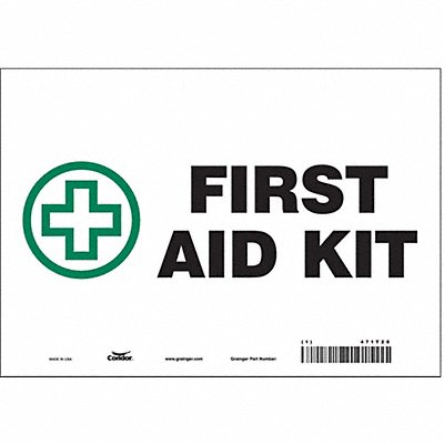 CONDOR 471T20 Safety Sign 7 in x 10 in Vinyl