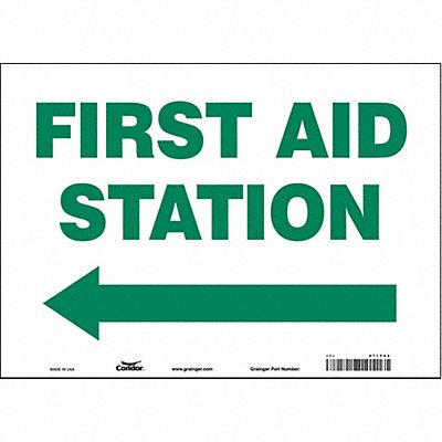 CONDOR 471T42 Safety Sign 10 in x 14 in Vinyl