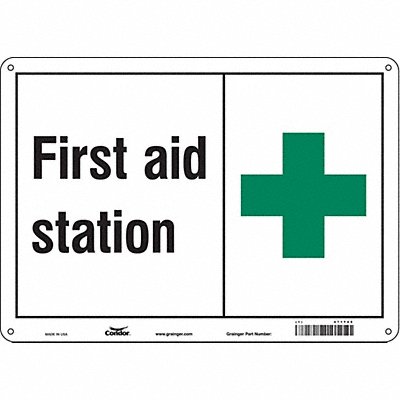 CONDOR 471T45 Safety Sign 10 in x 14 in Aluminum
