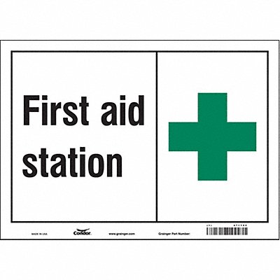 CONDOR 471T55 Safety Sign 10 in x 14 in Vinyl
