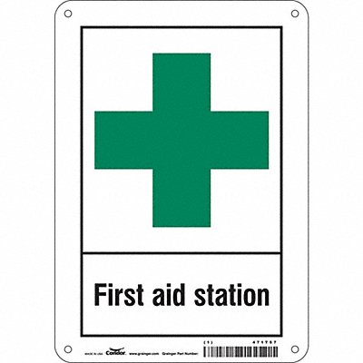 CONDOR 471T57 Safety Sign 10 in x 7 in Aluminum