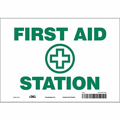 CONDOR 471T75 Safety Sign 7 in x 10 in Vinyl