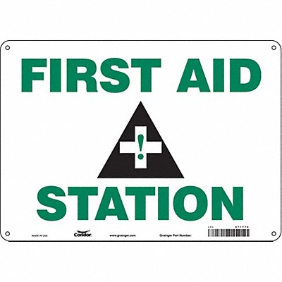 CONDOR 471T78 Safety Sign 10 in x 14 in Aluminum