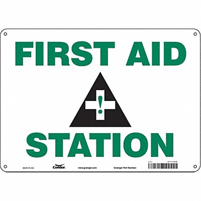 CONDOR 471T80 Safety Sign 10 in x 14 in Polyethylene