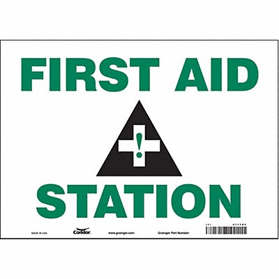 CONDOR 471T82 Safety Sign 10 in x 14 in Vinyl