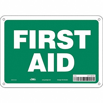 CONDOR 471U35 Safety Sign 7 in x 10 in Polyethylene