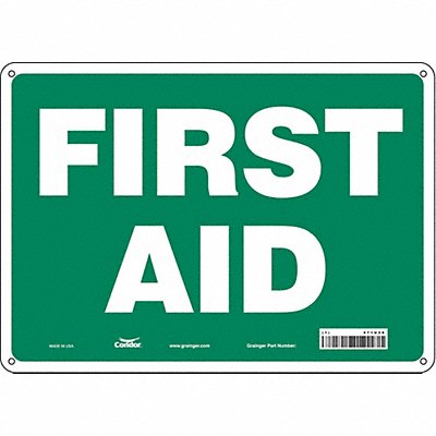 CONDOR 471U36 Safety Sign 10 in x 14 in Polyethylene