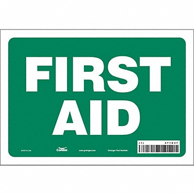 CONDOR 471U37 Safety Sign 7 in x 10 in Vinyl