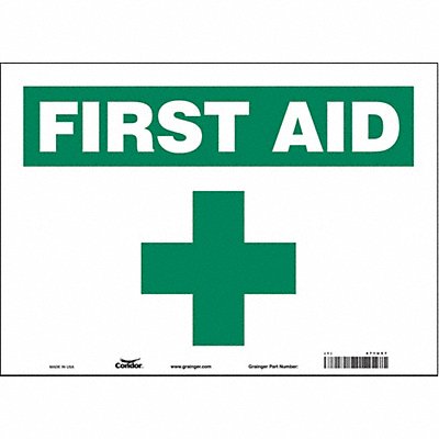 CONDOR 471U57 Safety Sign 10 in x 14 in Vinyl