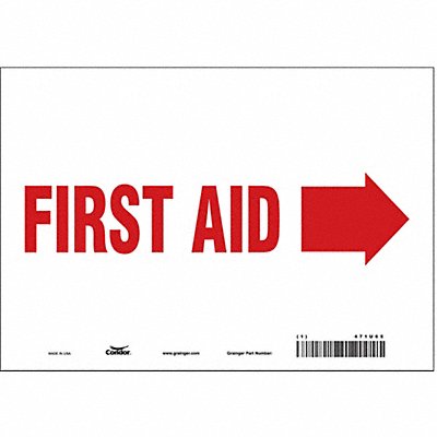 CONDOR 471U65 Safety Sign 7 in x 10 in Vinyl