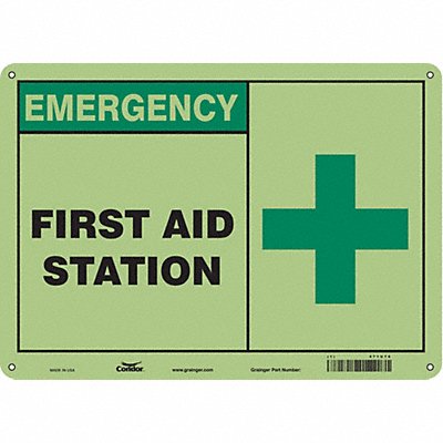 CONDOR 471U76 Safety Sign 10 in x 14 in Polyethylene