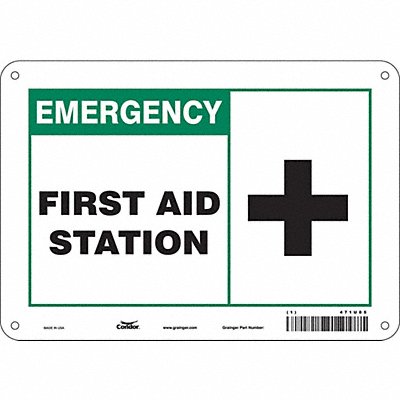 CONDOR 471U85 Safety Sign 7 in x 10 in Polyethylene