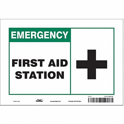 CONDOR 471U88 Safety Sign 7 in x 10 in Vinyl