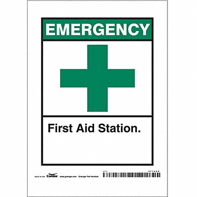 CONDOR 471U98 Safety Sign 7 in x 5 in Vinyl