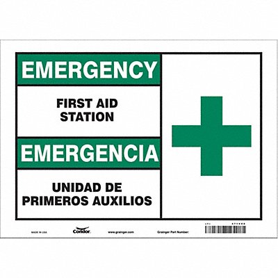CONDOR 471V08 Safety Sign 10 in x 14 in Vinyl