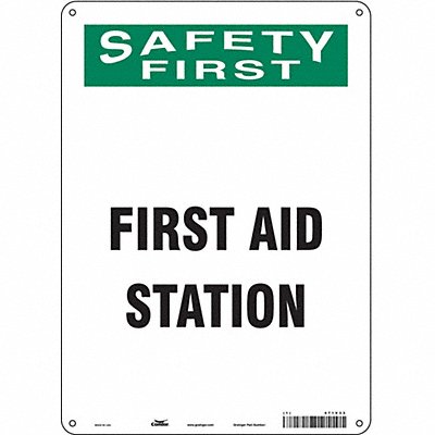 CONDOR 471V33 Safety Sign 14 in x 10 in Aluminum