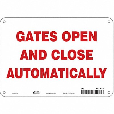 CONDOR 471W01 Safety Sign 7 in x 10 in Polyethylene