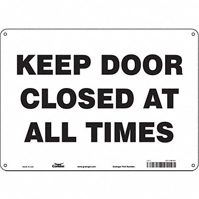 CONDOR 471W06 Safety Sign 10 in x 14 in Aluminum