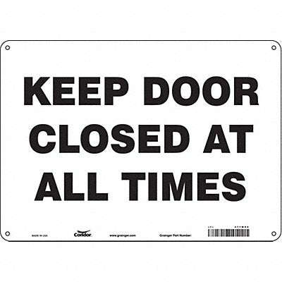CONDOR 471W09 Safety Sign 10 in x 14 in Polyethylene