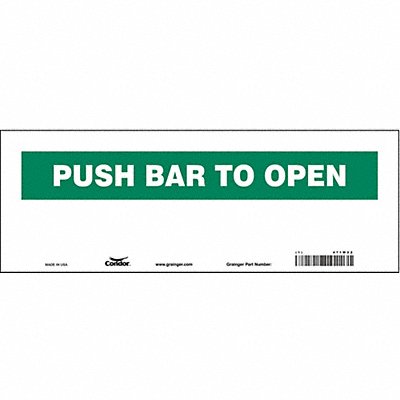 CONDOR 471W22 Safety Sign 5 in x 14 in Vinyl