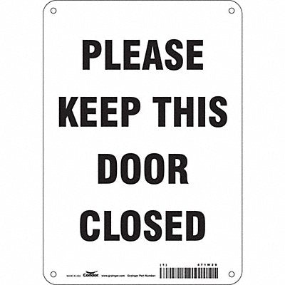 CONDOR 471W29 Safety Sign 10 in x 7 in Aluminum