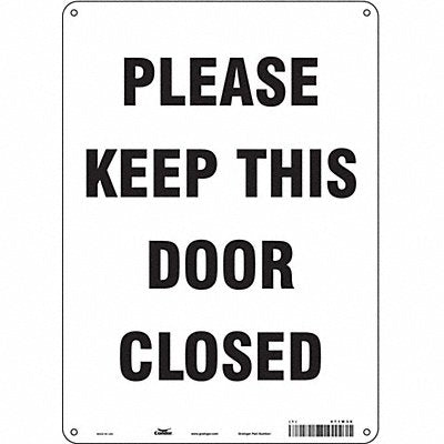 CONDOR 471W30 Safety Sign 14 in x 10 in Aluminum